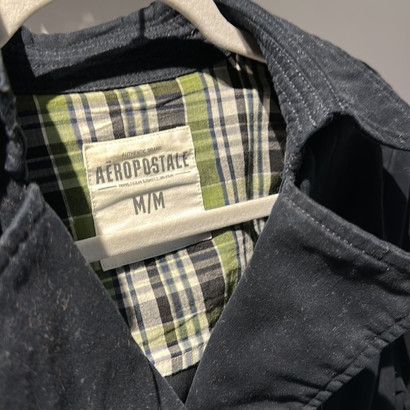 Short Trench coat Aeropostale size M blue navy - Picture 3 of 5